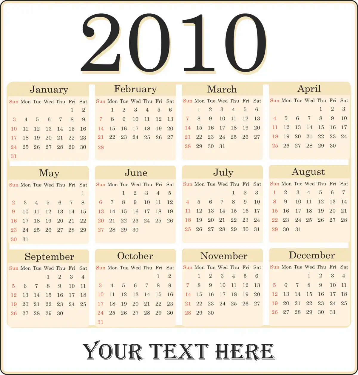 High-Quality Calendar Artwork in PNG & CDR