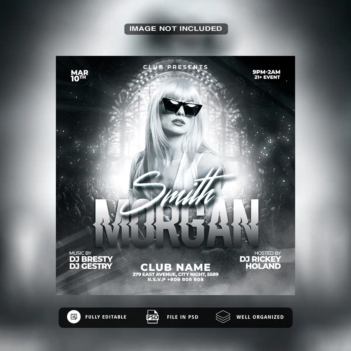 Download This Premium Night Party PSD Template | Social Media Ready