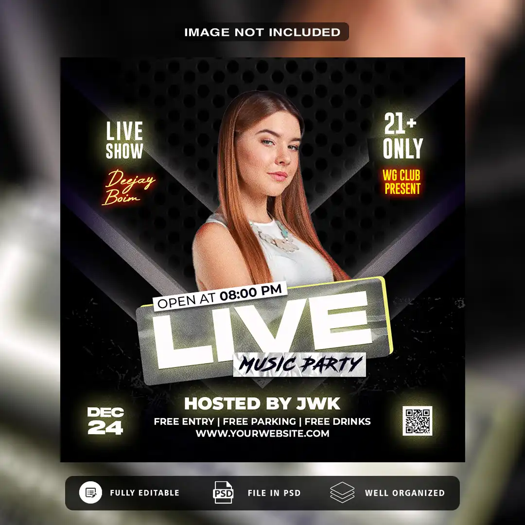 Unlock Your Party Promotions with This Must-Have Night Club PSD Template