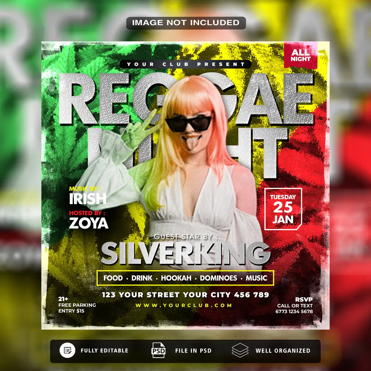 Night Party PSD Template | Stunning Design for Your Event Social Media Success