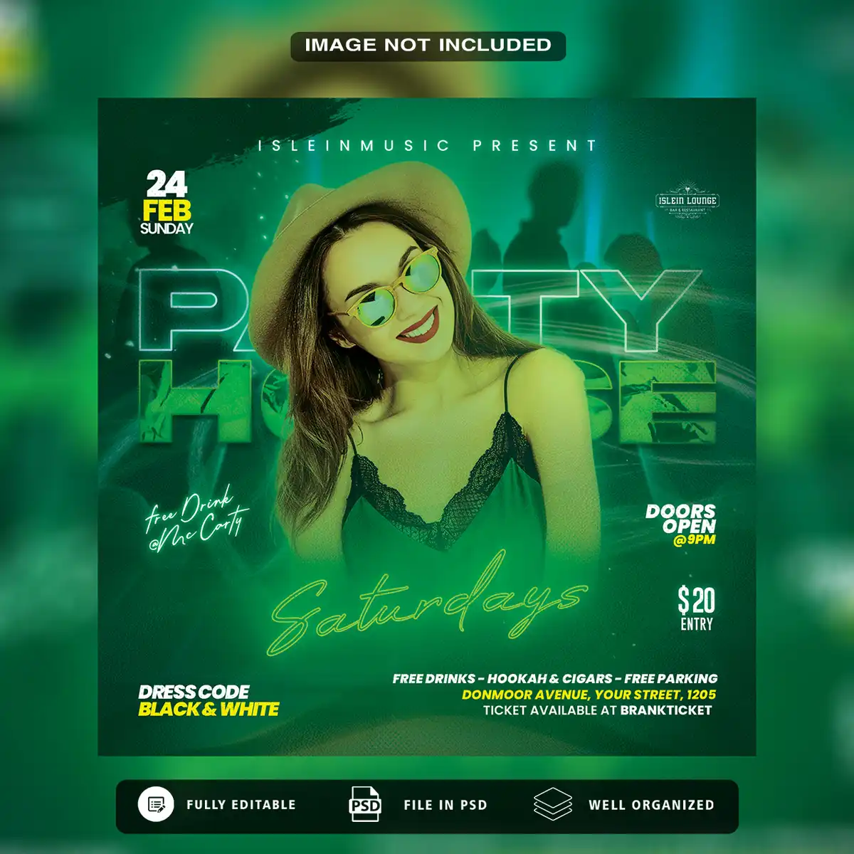 Night Party Social Media PSD Template | Create Viral Event Posts with Ease