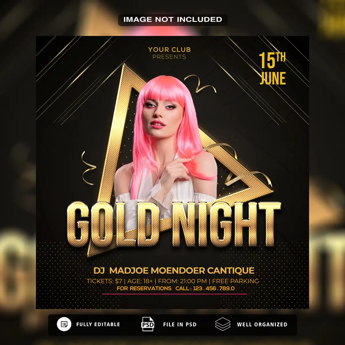 Catch Attention Fast with This Premium Night Party PSD Template for Social Media