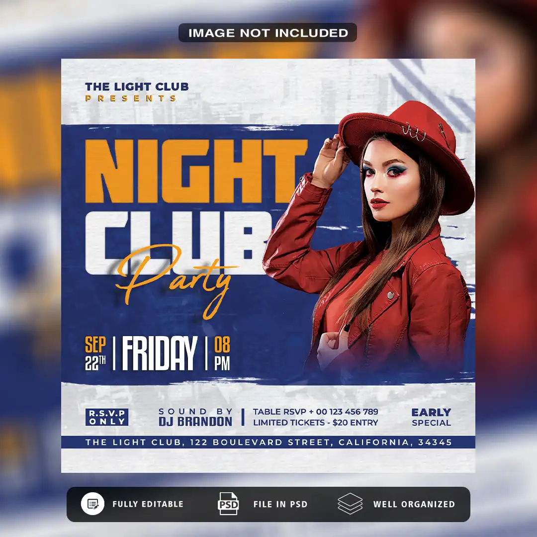 Boost Your Engagement with This High-Energy Night Club Party PSD Template