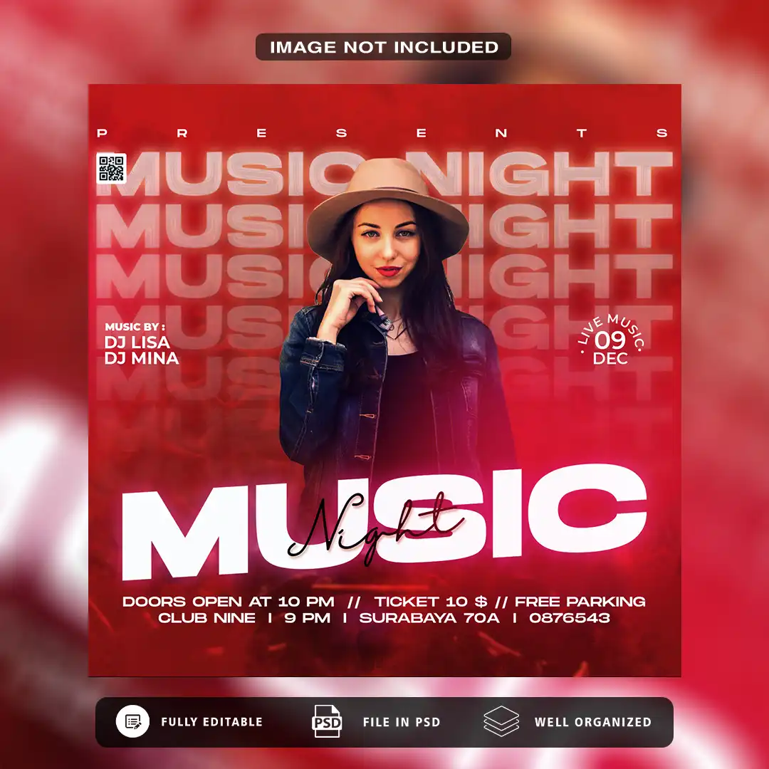 Skyrocket Your Visuals with This Night Club Party Design | Instant Download