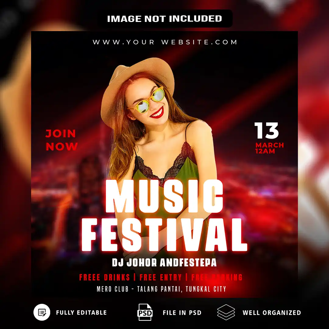 Create Eye-Catching Social Media Content with Our Premium Night Club PSD Template