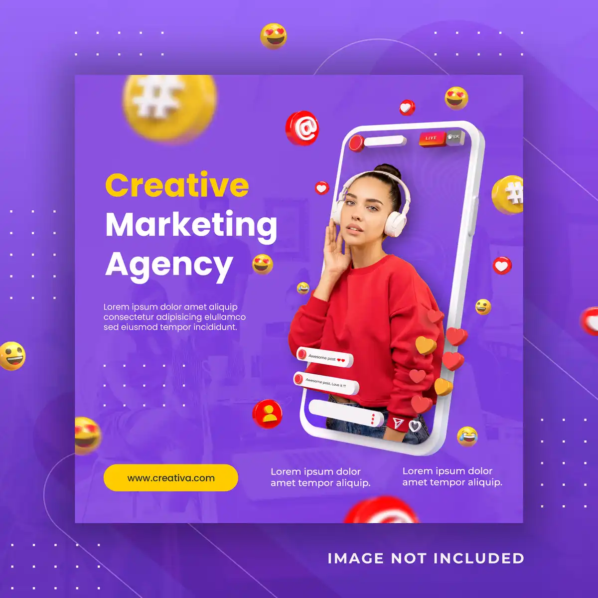 Engaging Social Media Instagram Post Template for Digital Marketing Promotions
