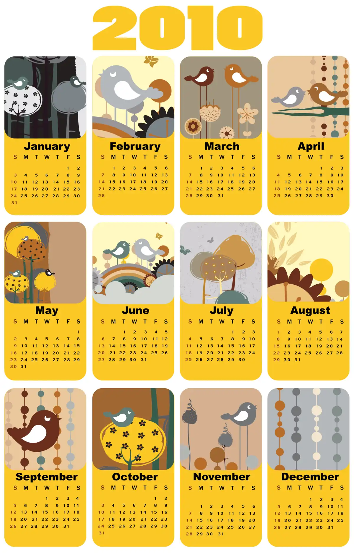 Professional Calendar Design Files PNG and CDR