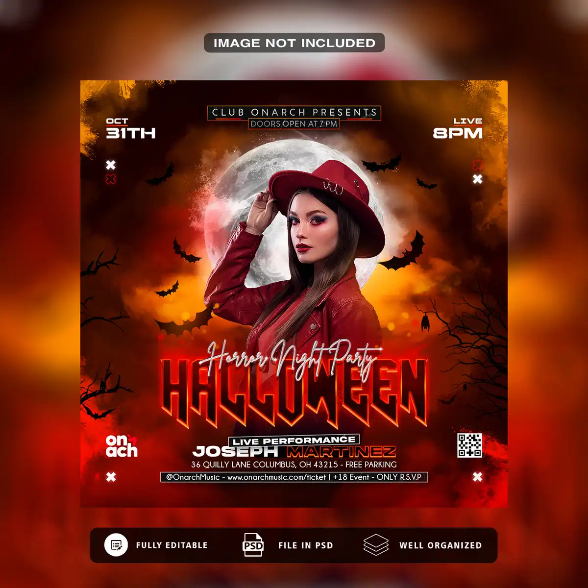 Download the Best Night Party PSD Template | Ideal for Social Media Engagement