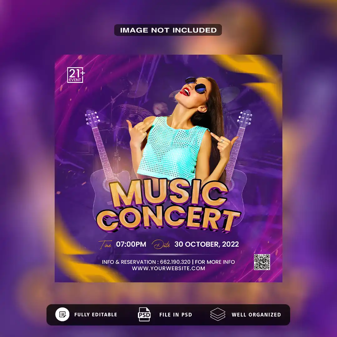 Level Up Your Social Media Game with This Stunning Night Club PSD Template
