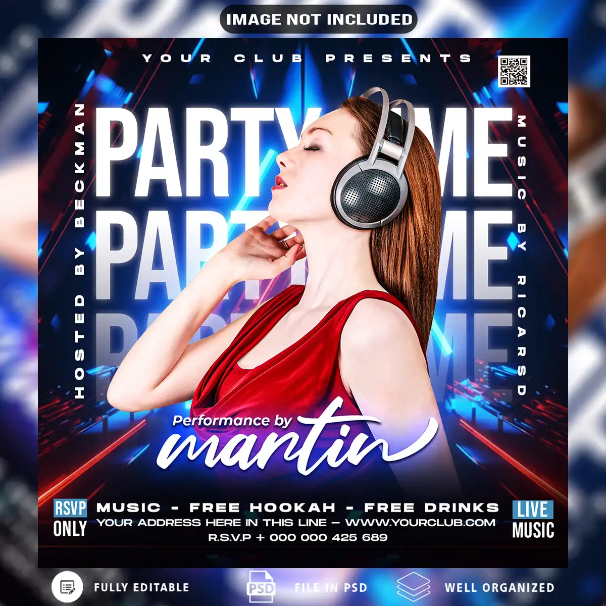 Unlock Premium Night Club PSD Template for Social Media | Download Now