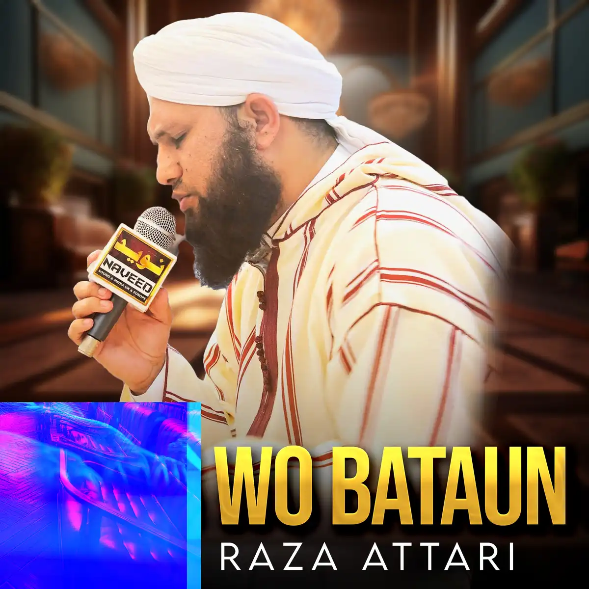 Customizable Digital Post - Asad Raza Attari PSD Template