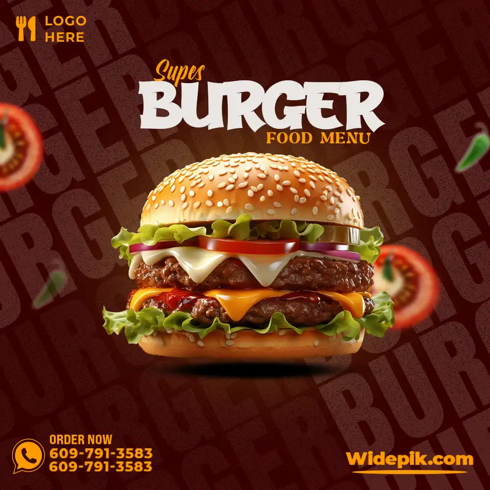 Vibrant Food Promotion Poster for Restaurant & Cafe Special Offers