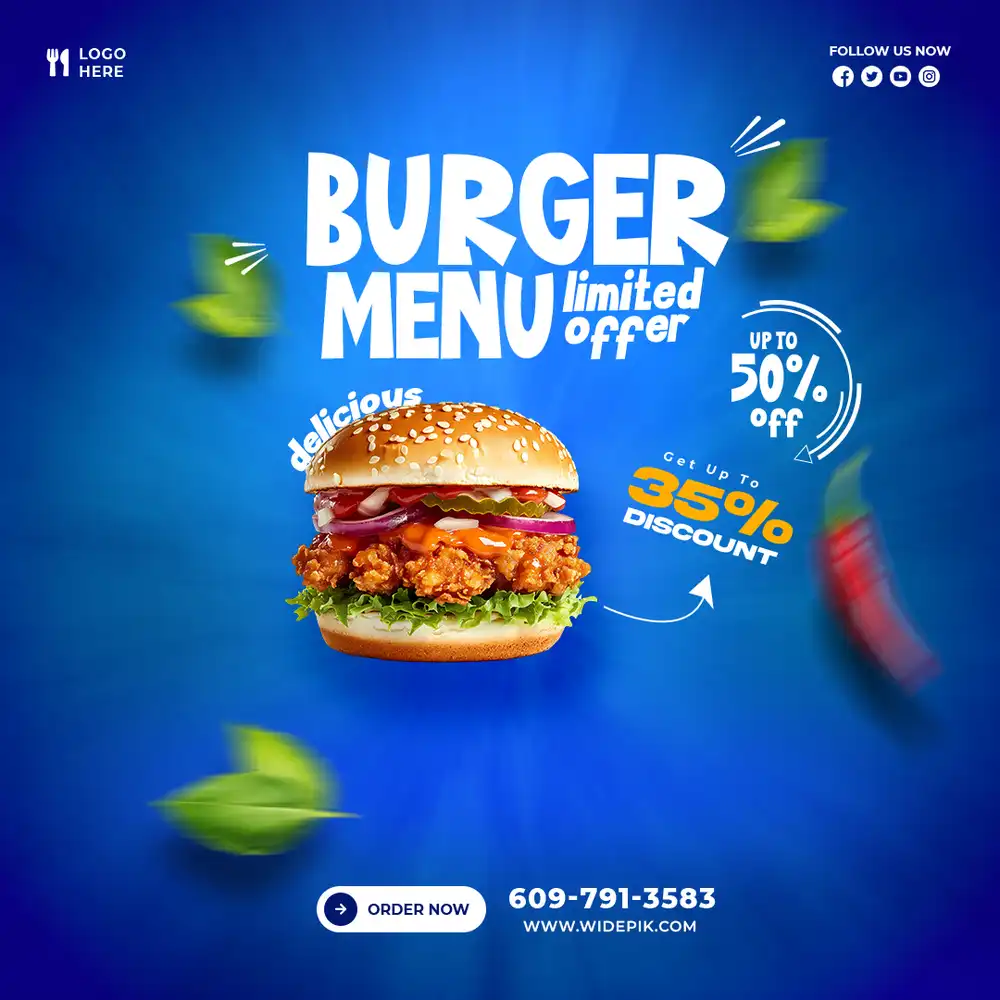 Restaurant Menu Banner Poster for Cafe and Eatery Promotions