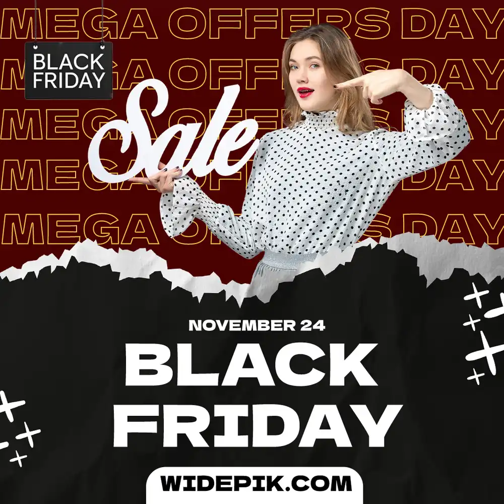 Black Friday Discount Offer Poster with sale and promotional design