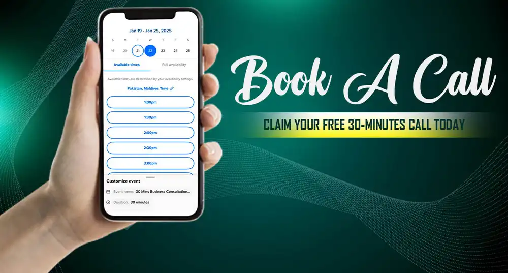 Book Your 30-Minute Call - Editable PSD Template for Businesses