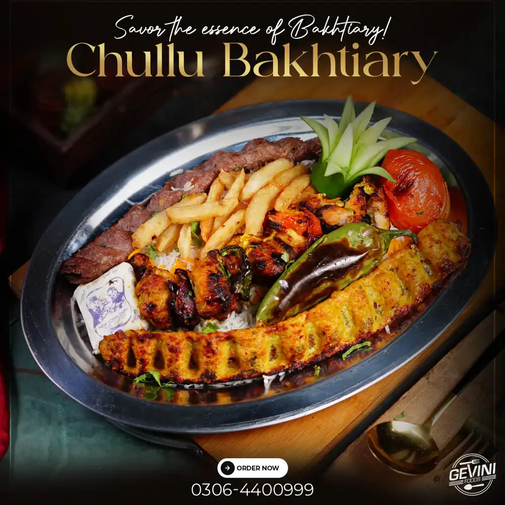 Chicken Seekh Kebab food PSD poster template with grilled spicy chicken kebabs design