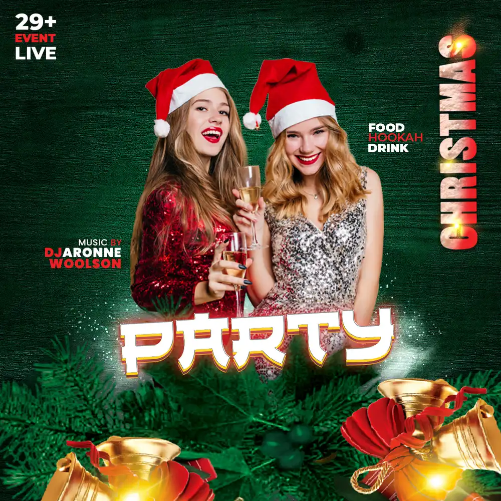 Christmas Party PSD Poster - Professional Holiday Event Design