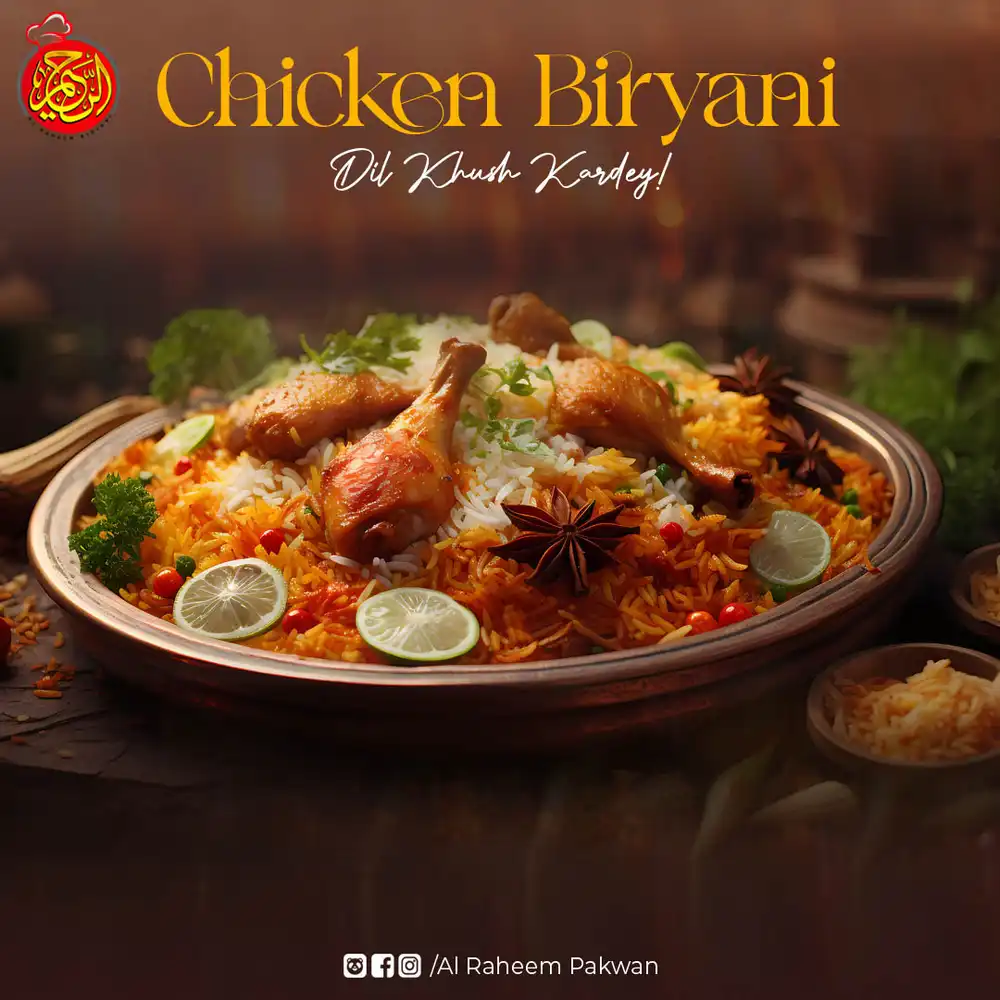 Delicious Chicken Biryani - PSD Poster Template for Restaurants & Cafes
