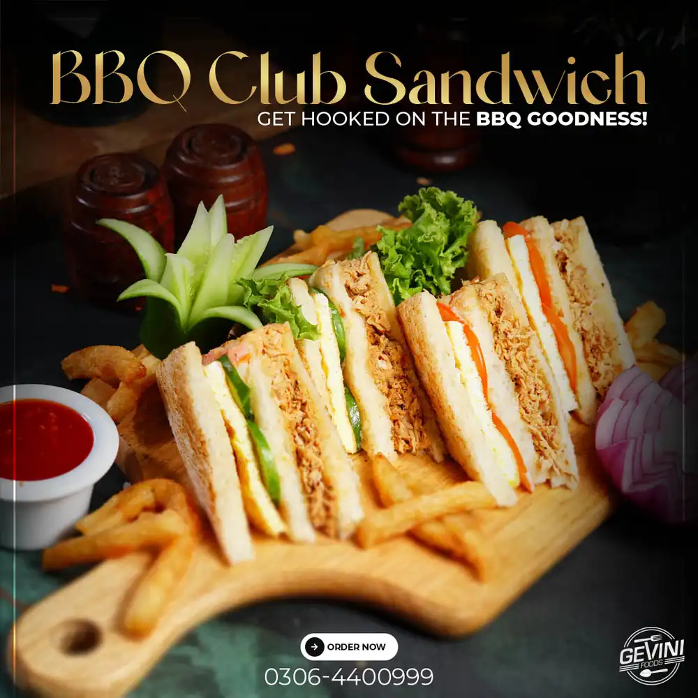 Download BBQ Club Sandwich PSD Mockup Template for Food Promotion