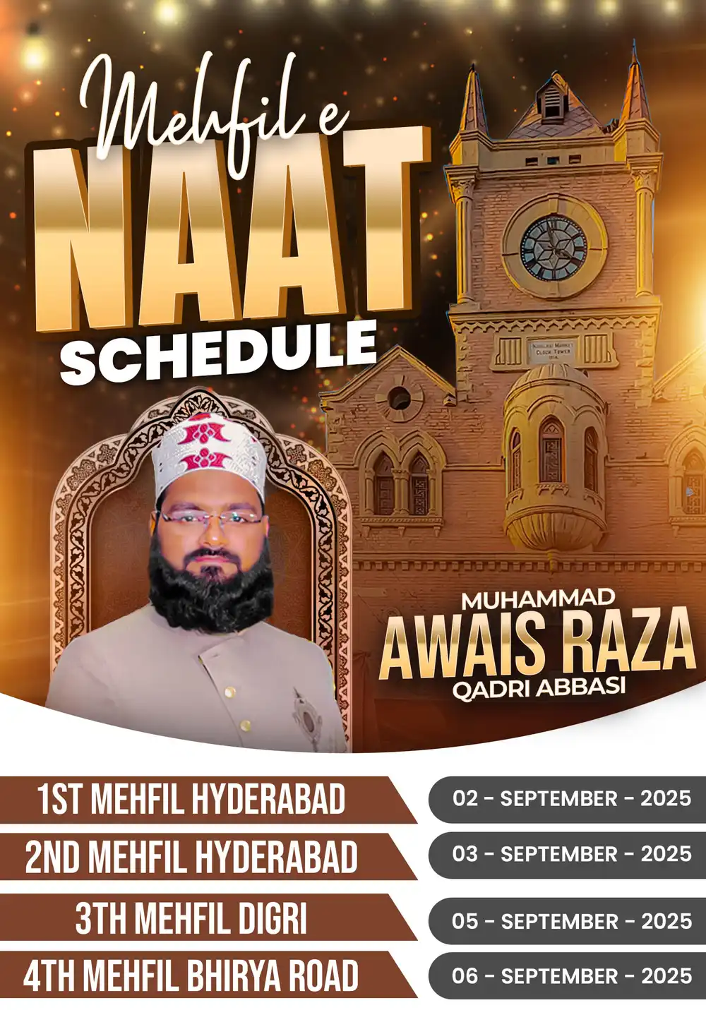 Download Mehfil-e-Naat Poster PSD - Perfect for Naat Events & Social Media Promotion