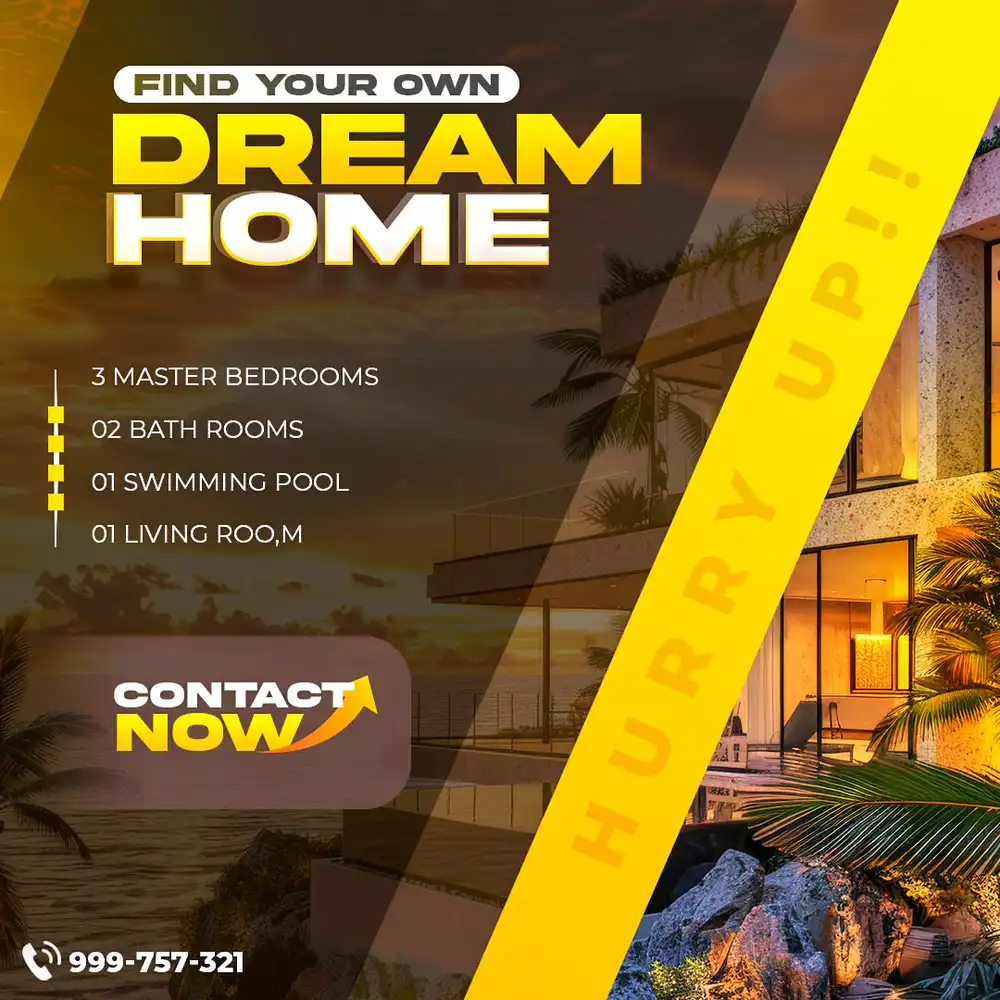 Dream Home real estate social media post PSD template for property promotions and marketing content