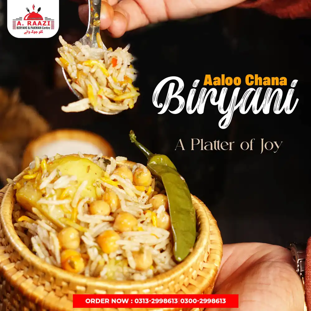 Experience Rich Flavors with Our Chana Biryani Poster PSD