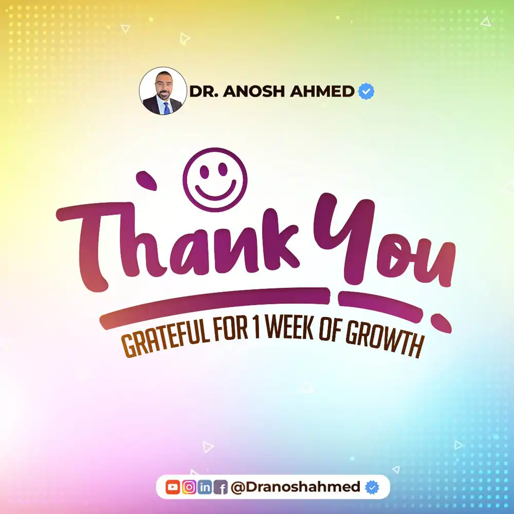 Grateful for 1 Week of Growth - PSD Template for Social Media & Branding