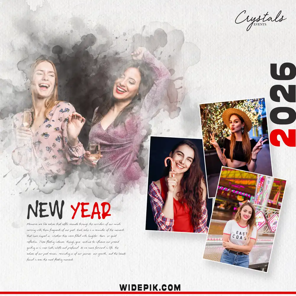 Happy New Year Event 2026 PSD template for Lunar New Year, festive parties, and event invitations