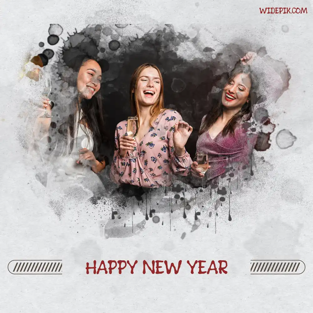 Happy New Year Wishes 2026 PSD template for Lunar New Year, festive parties, and greeting posts