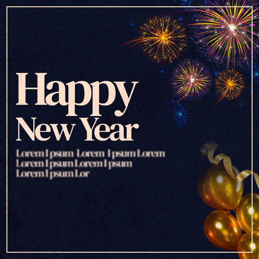 New Year Celebration PSD Post