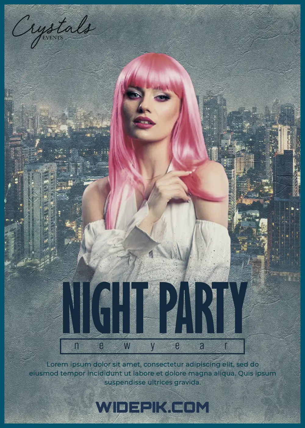 New Year Night Party 2026 PSD template for Lunar New Year, festive events, and night party invitations
