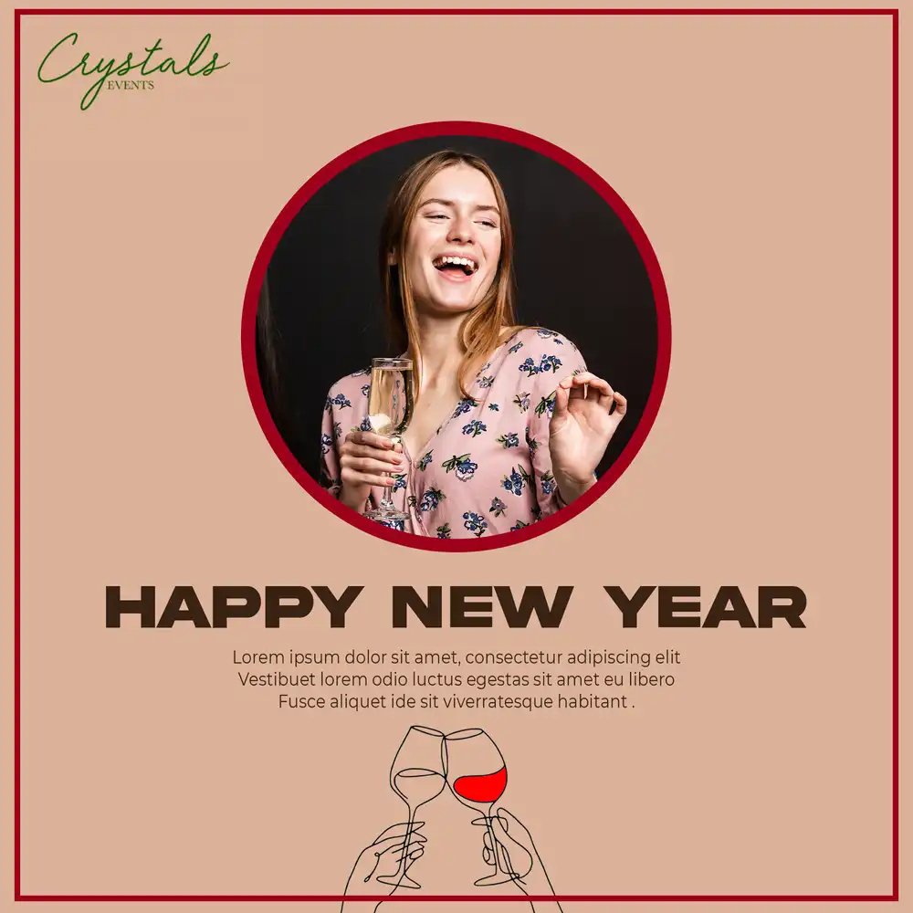 New Year Post 2026 PSD template for Lunar New Year, festive parties, and celebration designs