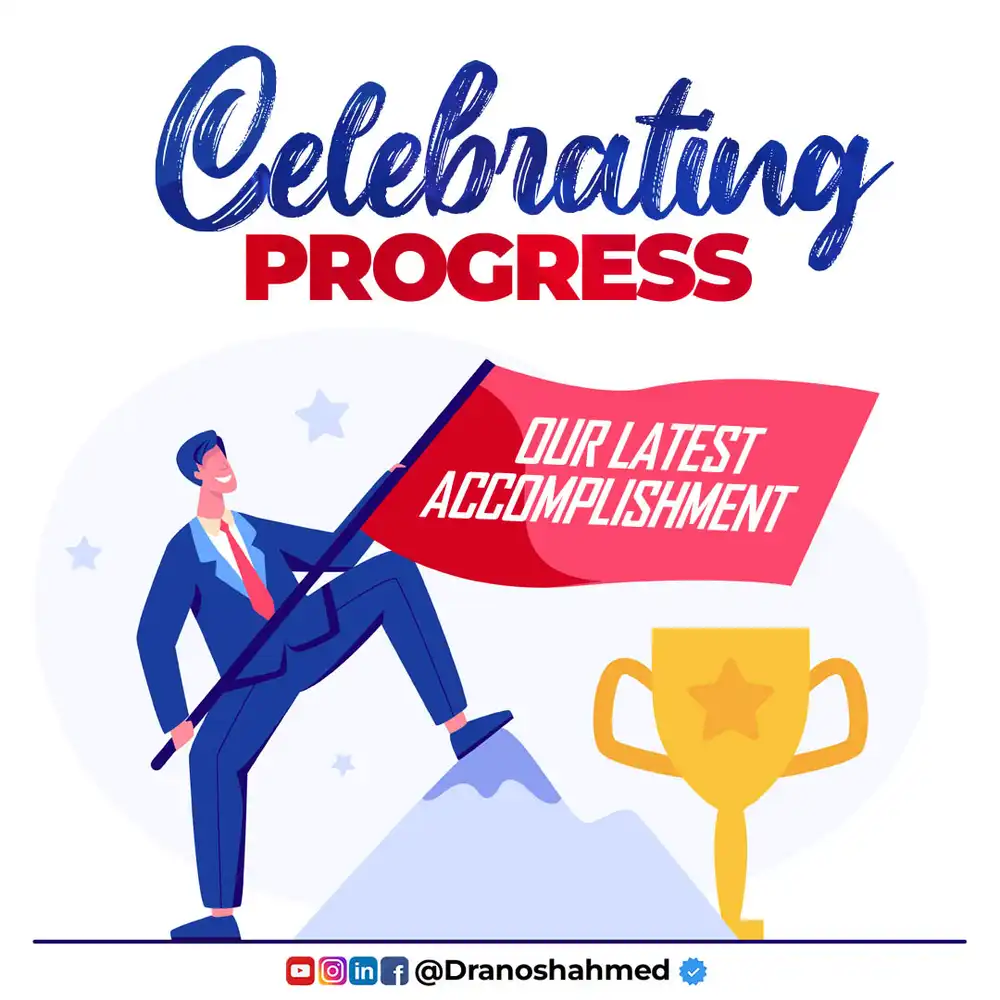 Progress Celebration - Editable PSD Template for Social Media