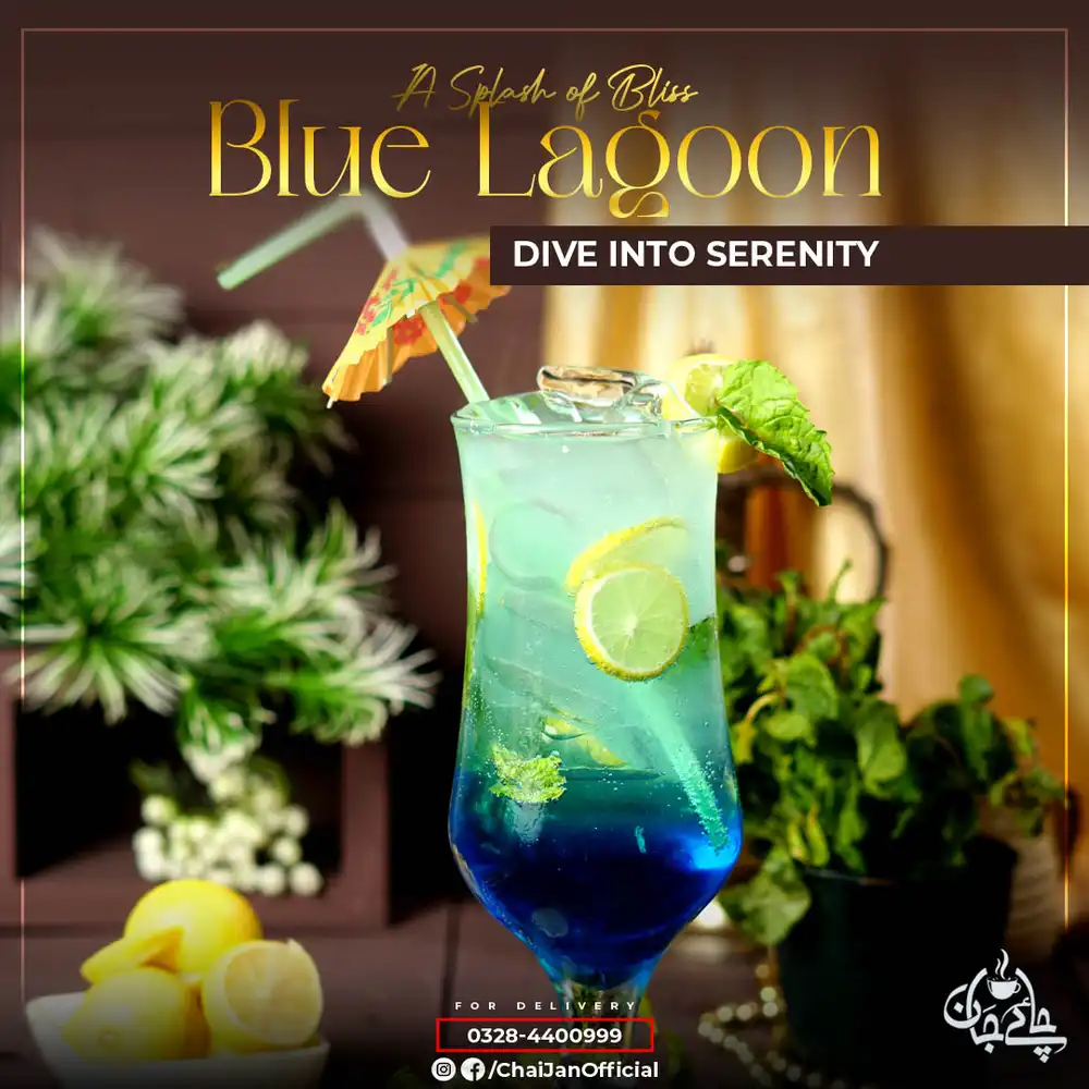 Refresh & Delight with Blue Lagoon PSD Poster Design