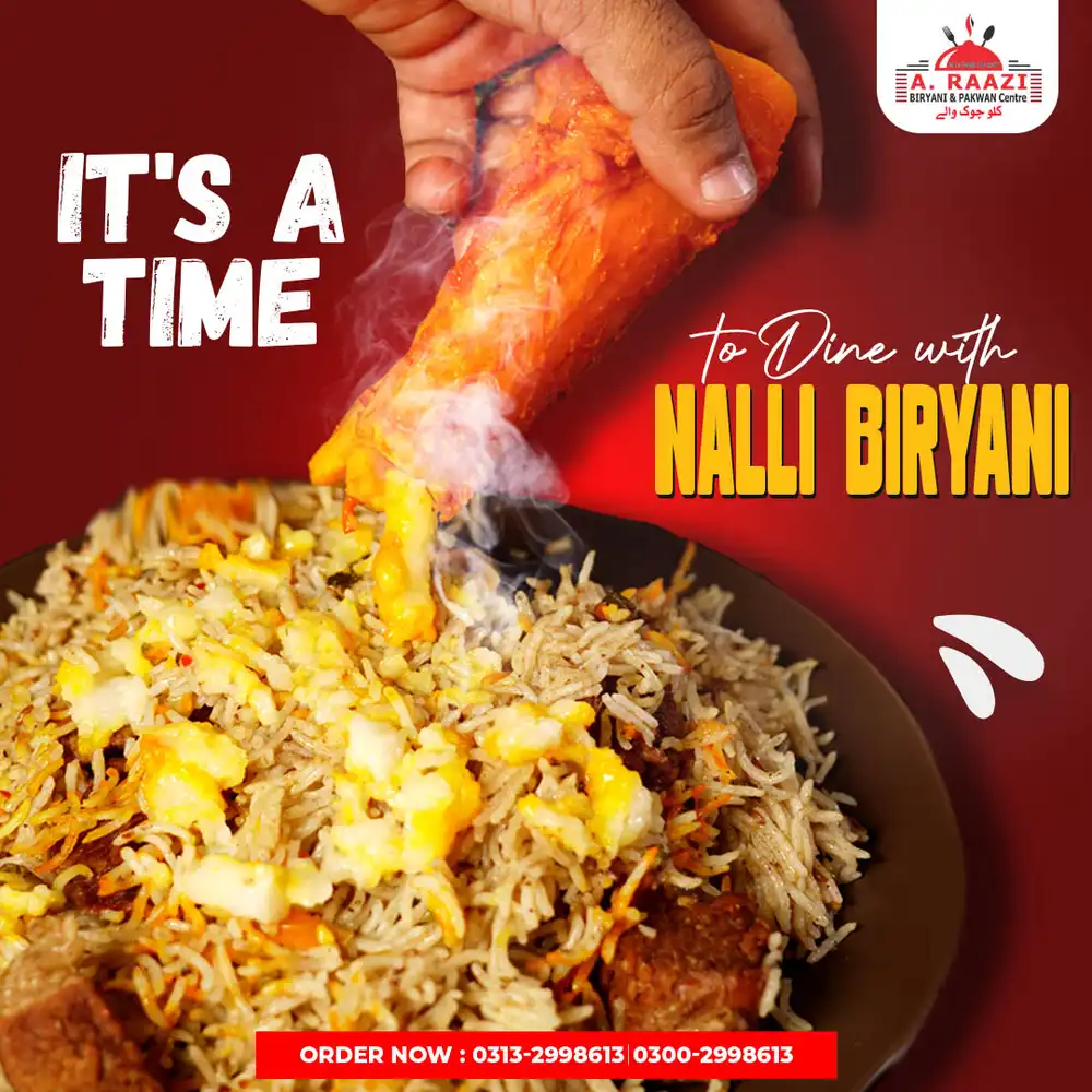 Rich & Flavorful Nalli Biryani - PSD Poster Template
