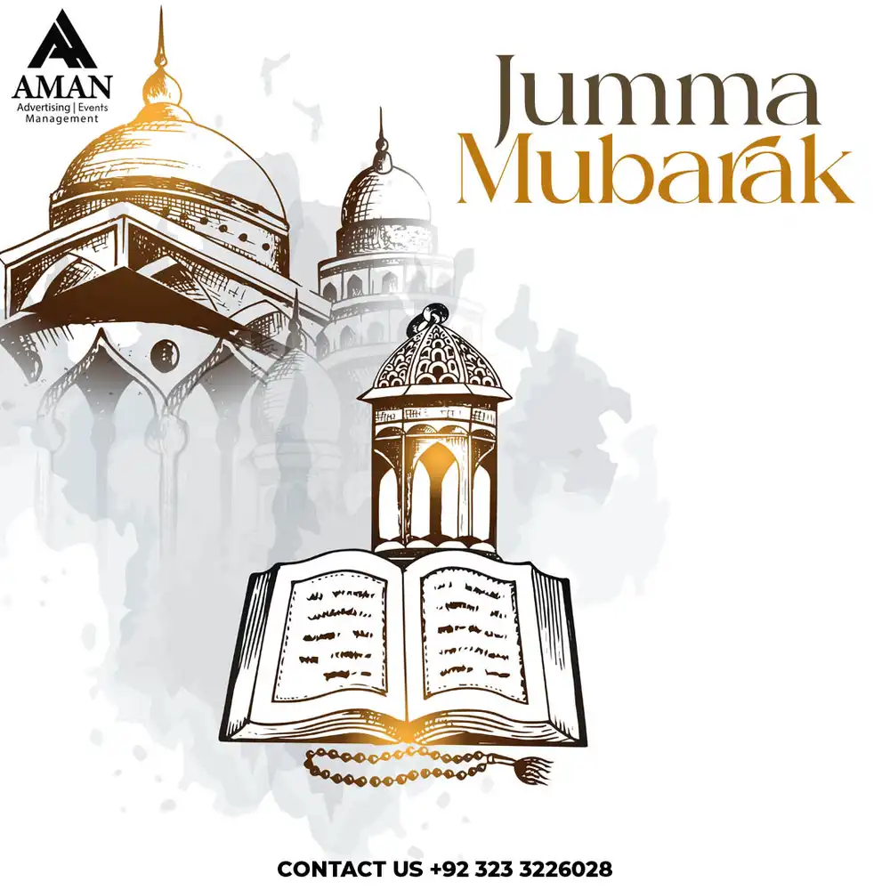 Spiritual Jumma Mubarak Poster with Quran - PSD Design