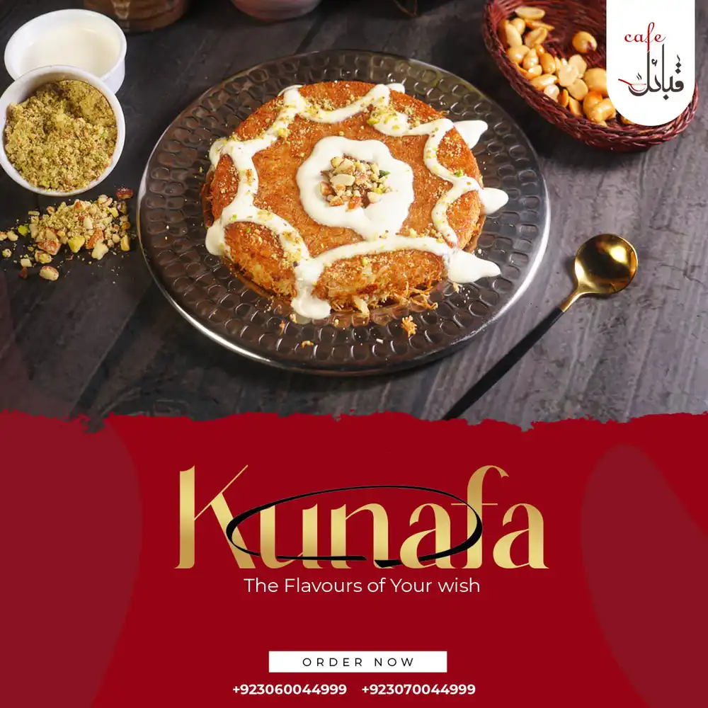 Sweeten Your Day with Kunafa - Vibrant PSD Poster