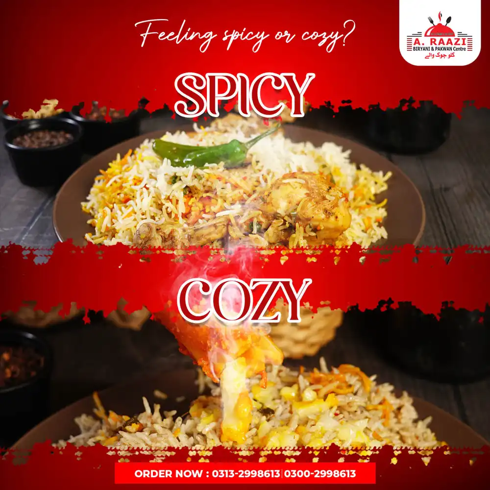 Warm Aromatic and Delicious Biryani Poster Design