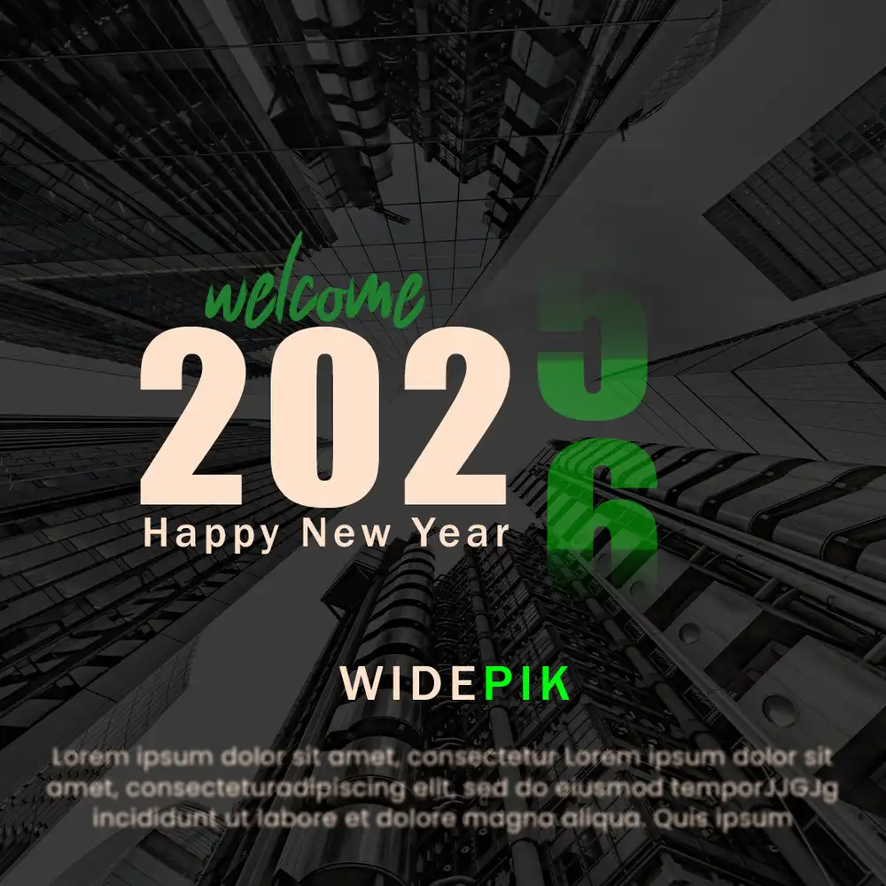 Welcome 2026 PSD Design Template for New Year Celebration